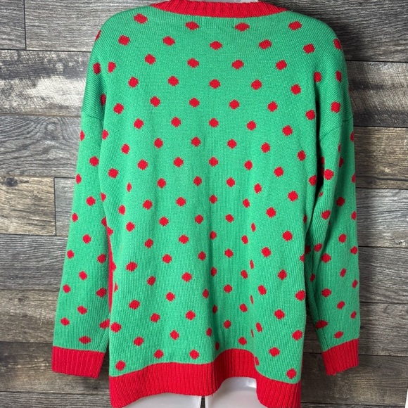 Blizzard Bay Unisex Ugly Christmas Sweater Penguin Sequins Pompoms Teacher EUC - Picture 3 of 8